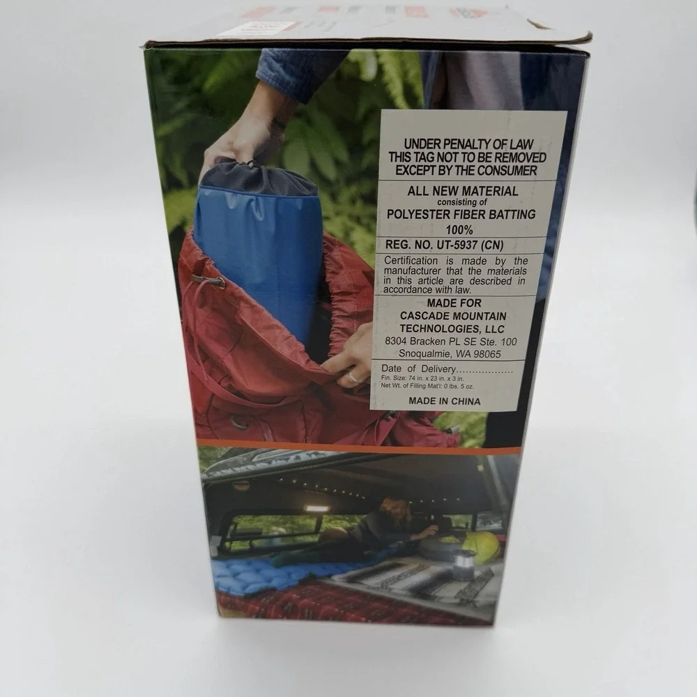 Cascade Mountain Tech Insulated Sleeping Pad With Pillow - New in Box